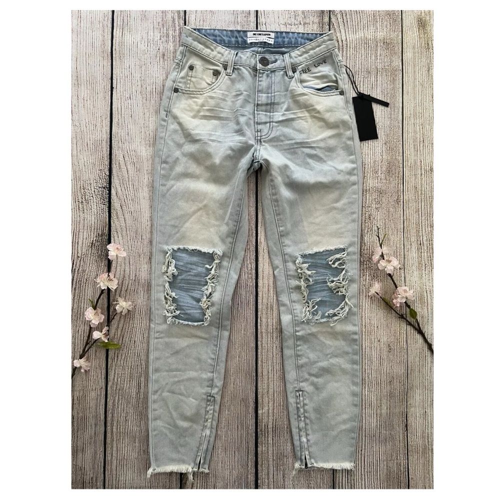 D1-- NWT blue ONE TEASPOON Brando Freebird Free Love denim jeans size 25 $150